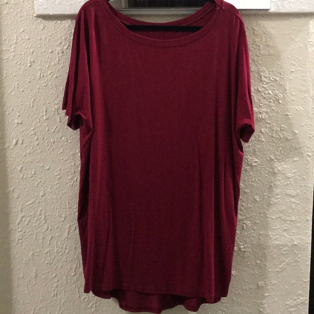 Maroon T-Shirt Dress